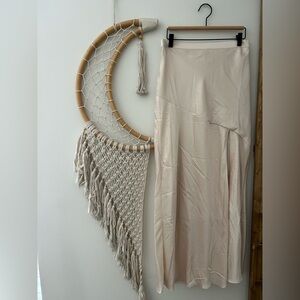 Blu Pepper Satin Cream Skirt